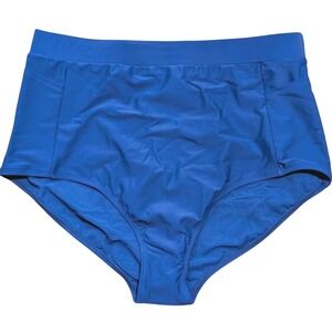 NEW Torrid Plus 2X 18 20 Swim Bottoms Blue Ultra High Rise Full Coverage Pockets